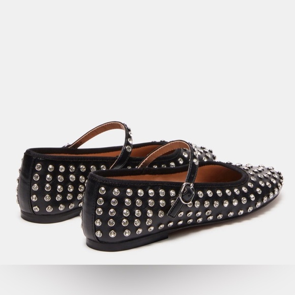 Steve Madden black VINETTA RHINESTONES mary jane flats size 10 brand new - Picture 4 of 10